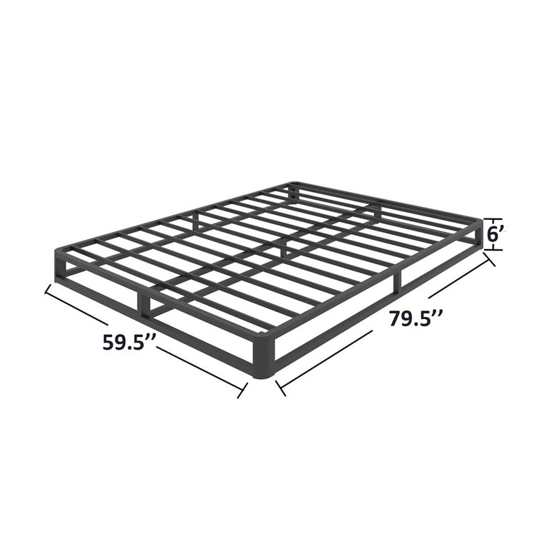 Latitude Run® Queen Bed Frame With Round Corner Edges, Low Profile